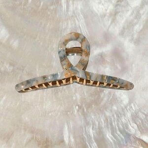 Multi-Color Blue Marble Claw Clip – Extra Large & Strong Hold